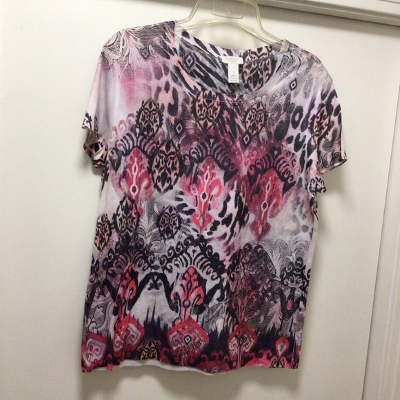 Women's Weekends by Chico’s Muticolored Top - Picture 1 of 5